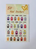 HK Labubu 5D Nail Sticker - Labubu #SD-2461