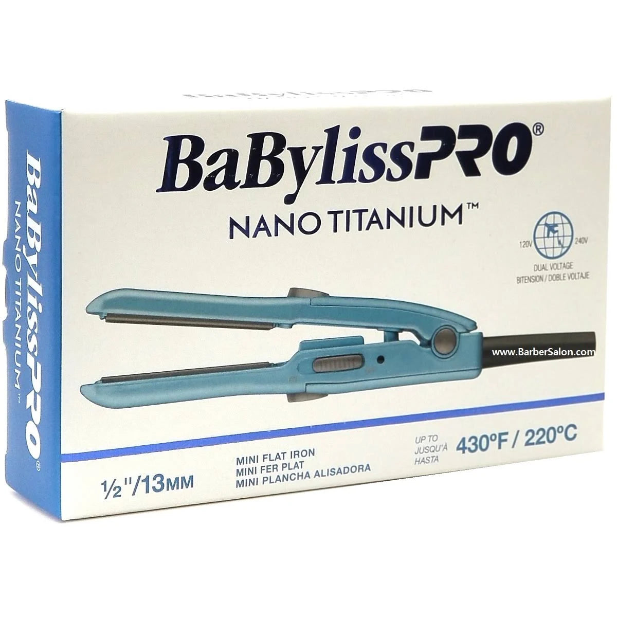 BaBylissPRO Nano Titanium Mini Flat Iron - 1/2