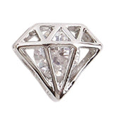 Fuschia, Fuschia Nail Art - Encased Diamonds - Silver, Mk Beauty Club, Nail Art