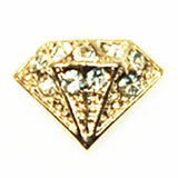 Fuschia, Fuschia Nail Art - Diamonds - Gold, Mk Beauty Club, Nail Art