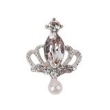 Fuschia Nail Art - Crown & Pearl