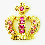 Fuschia Nail Art - Royal Crown - Gold