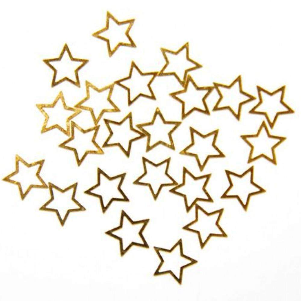 Fuschia, Fuschia Nail Art Charms - Gold Metal Star - Medium, Mk Beauty Club, Nail Art Charms