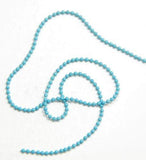 Fuschia Nail Art - Beaded Chain - Blue