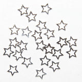 Fuschia Nail Art Charms - Silver Metal Star - Small
