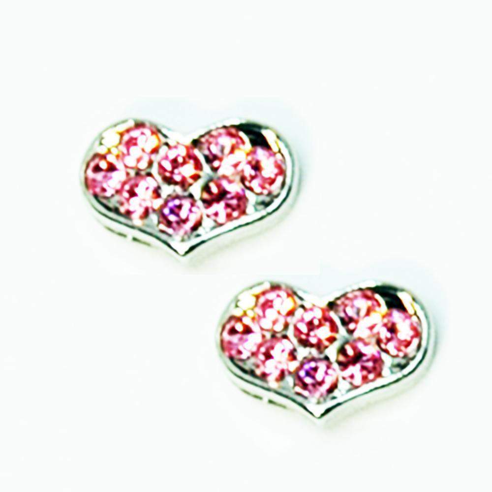 Fuschia, Fuschia Nail Art - Heart Small - Silver/Pink, Mk Beauty Club, Nail Art