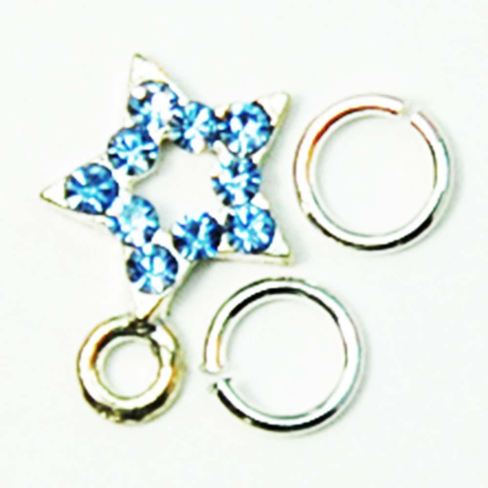 Fuschia, Fuschia Nail Art Charms - Star Dangle - Blue, Mk Beauty Club, Nail Art Charms