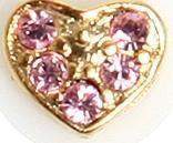 Fuschia, Fuschia Nail Art - Heart - Gold/Pink, Mk Beauty Club, Nail Art