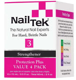 Nail Tek, PROTECTION PLUS 3 Pro Pack - 4/0.5 oz, Mk Beauty Club, NailTek