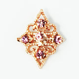 Fuschia Nail Art - Nail Broach - Bronze