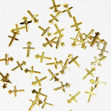 Fuschia Nail Art - Cross Flat Metal - Gold