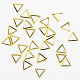 Fuschia Nail Art - Gold Metal Triangle