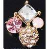 Fuschia, Fuschia Nail Art - Assorted Crystals - Pink/Gold, Mk Beauty Club, Nail Art