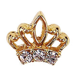 Fuschia, Fuschia Nail Art -  Mini Crown - Gold, Mk Beauty Club, Nail Art