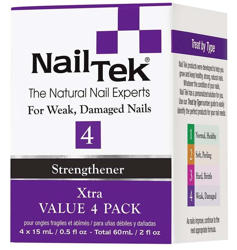 Nail Tek, NailTek Xtra .5oz Pro Pack 4pcs, Mk Beauty Club, Nail Strengthener