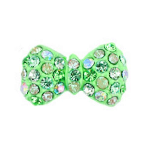 Fuschia, Fuschia Nail Art Charms - Crystal Green Bow, Mk Beauty Club, Nail Art Charms