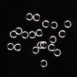 Fuschia Nail Art - Circle Outline - Silver