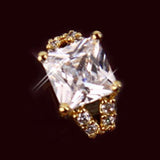 Fuschia, Fuschia Nail Art - Luxury Cubic Ring - Gold, Mk Beauty Club, Nail Art