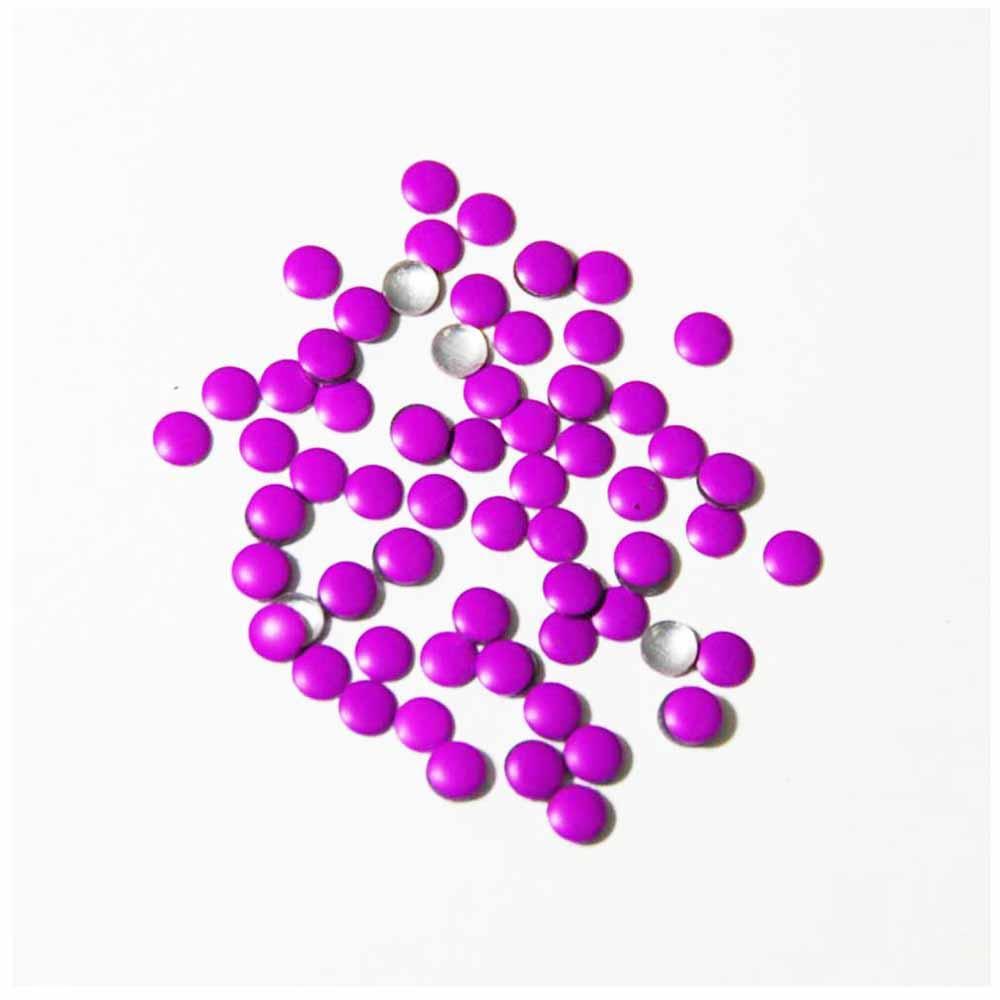 Fuschia, Fuschia Nail Art - Neon Purple Studs - Small Circle, Mk Beauty Club, Metal Parts