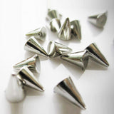 Fuschia Nail Art - Nail Spikes - Large Silver