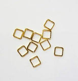 Fuschia, Fuschia Nail Art - Geometric Square - Gold, Mk Beauty Club, Metal Parts