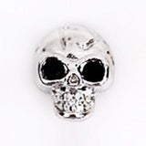 Fuschia, Fuschia Nail Art - Skull - Silver/Black, Mk Beauty Club, Nail Art