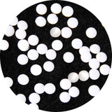 Fuschia Nail Art - White Studs - Large Circle