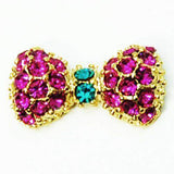 Fuschia, Fuschia Nail Art Charms - Crystal Bow - Hot Pink/Gold, Mk Beauty Club, Nail Art Charms