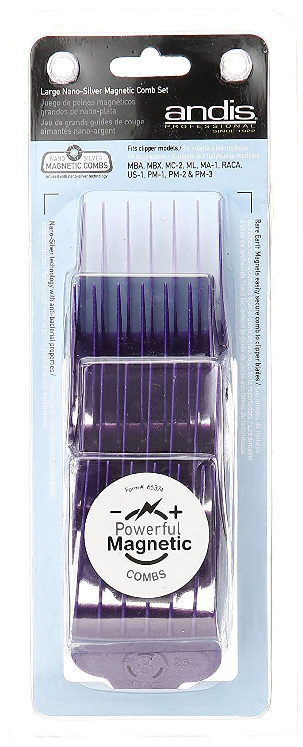 Andis Andis Clipper Comb Guide Attachment - Silver Nano Dual Magnetic Set Clipper Attachments - Mk Beauty Club