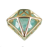 Fuschia, Fuschia Nail Art - Encased Jewel Diamonds - Gold/Green, Mk Beauty Club, Nail Art