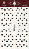 Nail Art Sticker - Hotep Yoko #001 Black Star (disct)