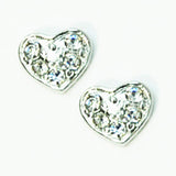 Fuschia, Fuschia Nail Art - Heart Small - Silver/Crystal, Mk Beauty Club, Nail Art