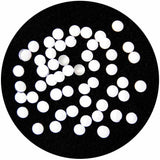 Fuschia Nail Art - White Studs - Medium Circle