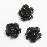 Fuschia Nail Art - Black Roses