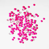 Fuschia Nail Art - Neon Pink Studs - Small Circle