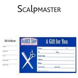 Scalpmaster, Scalpmaster  50 Barber Shop Gift Certificates, Mk Beauty Club, Appointment Book
