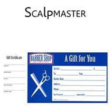 Scalpmaster 50 Barber Shop Gift Certificates