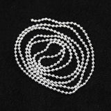 Fuschia Nail Art - Beaded Chain - Silver