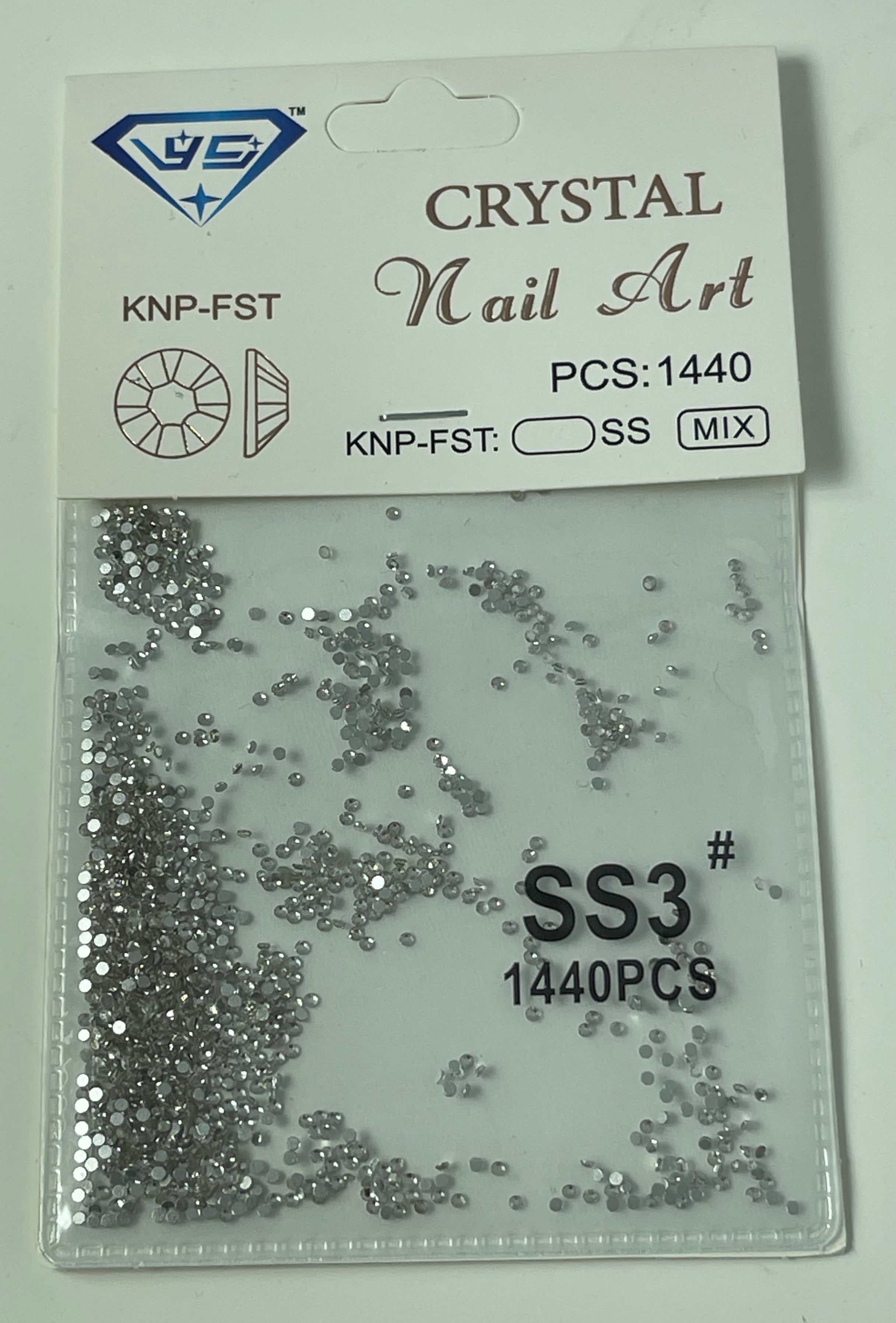 Nail Art Crystals Clear - #3 (1440pcs)