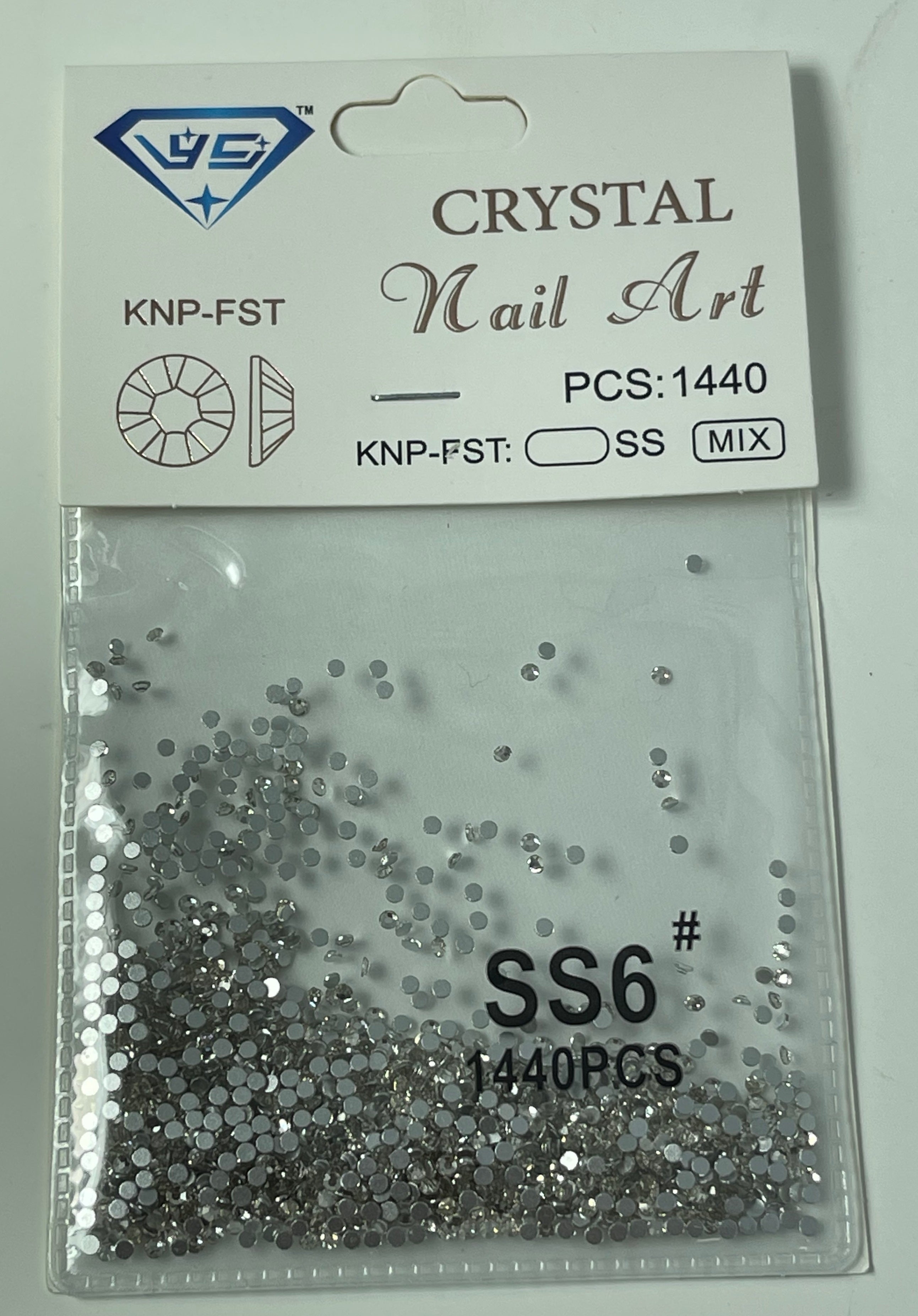 Nail Art Crystals Clear - #6 (1440pcs)