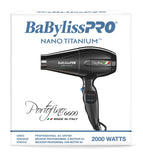 BaBylissPRO Nano Titanium Portofino Full-Size Dryer (BLACK) #BNT6610N
