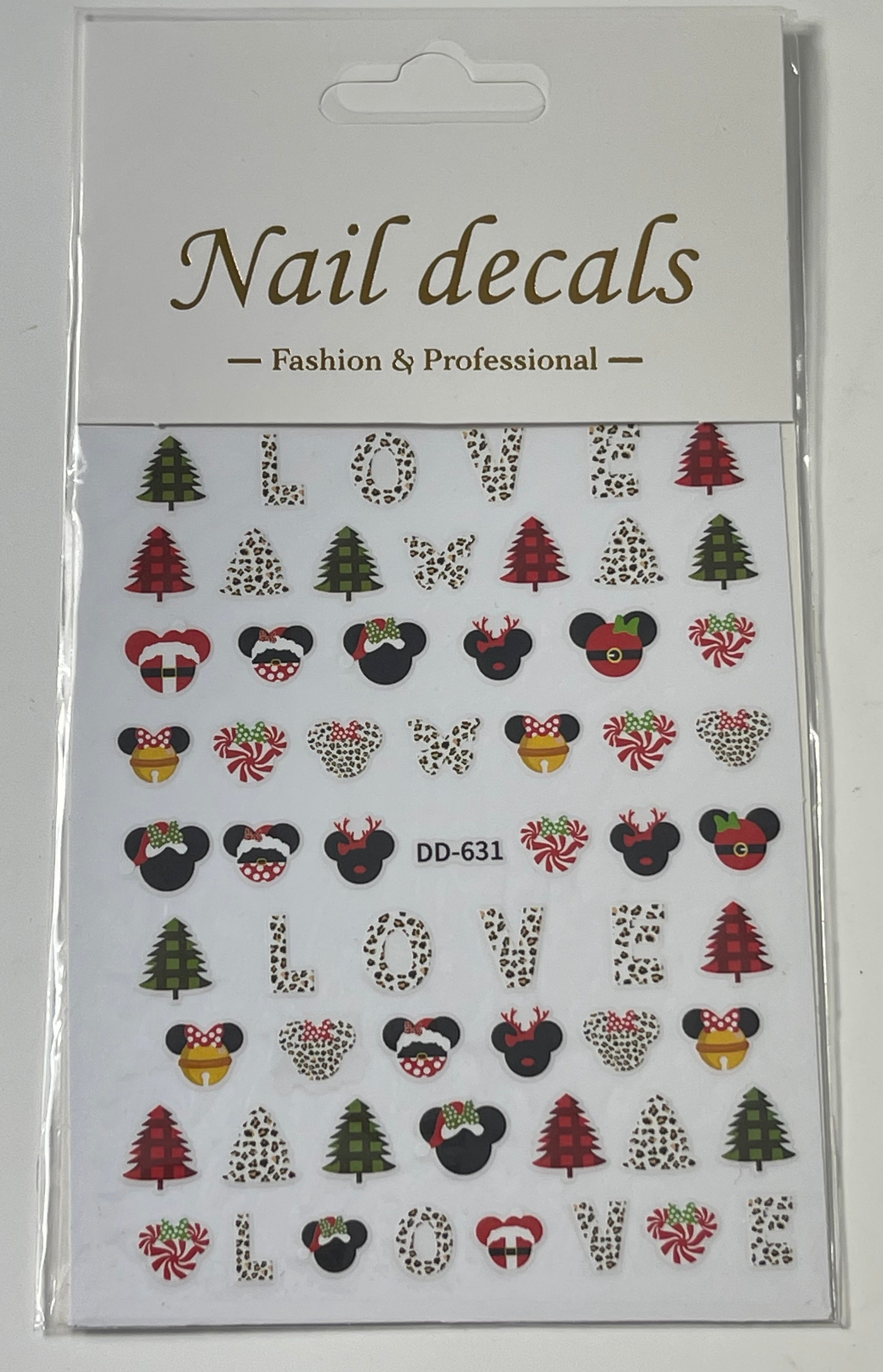 OR Christmas Nail Art Stickers - Mickey #DD631