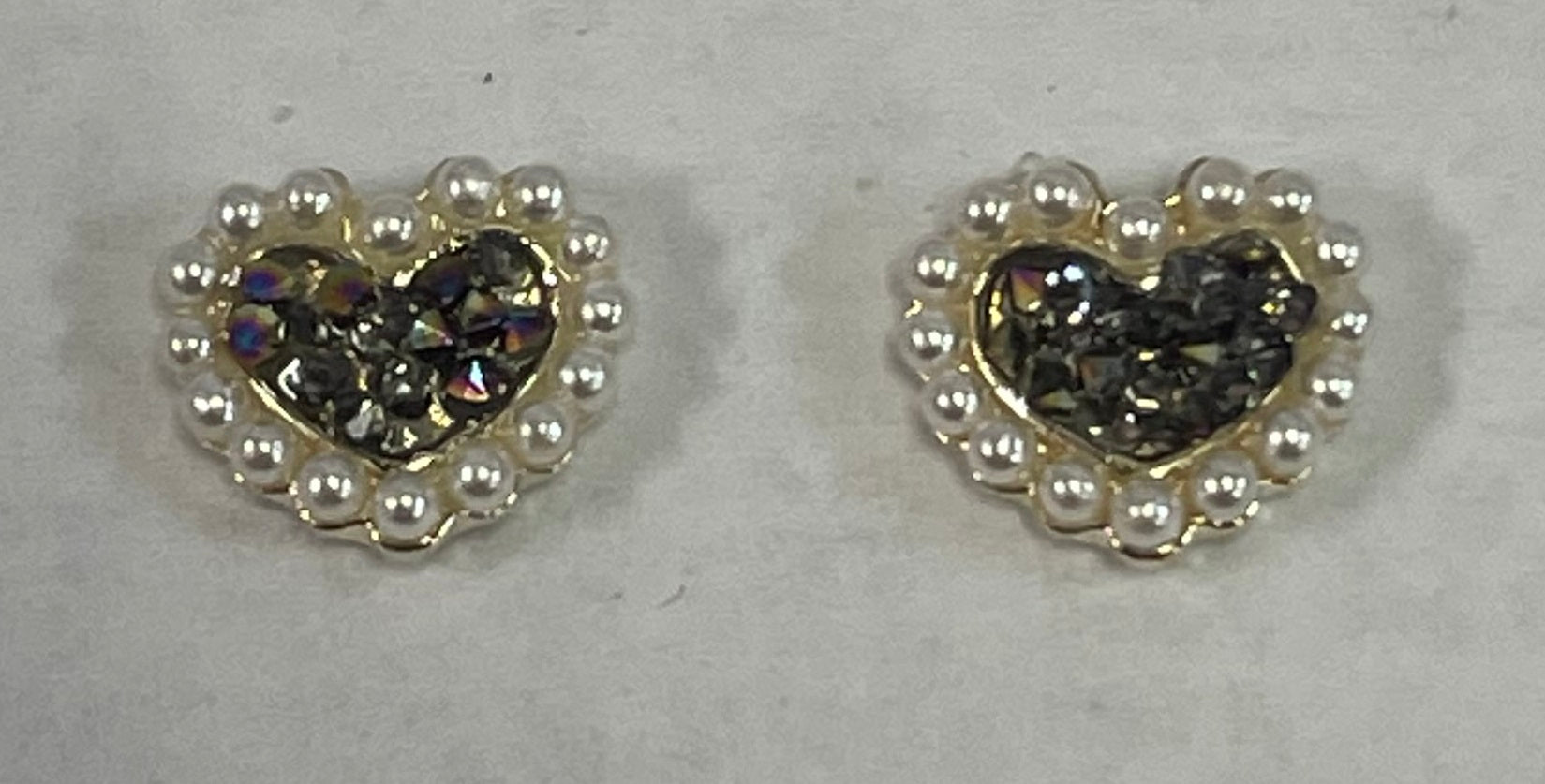 MK Heart Crystals+Pearl Charm
