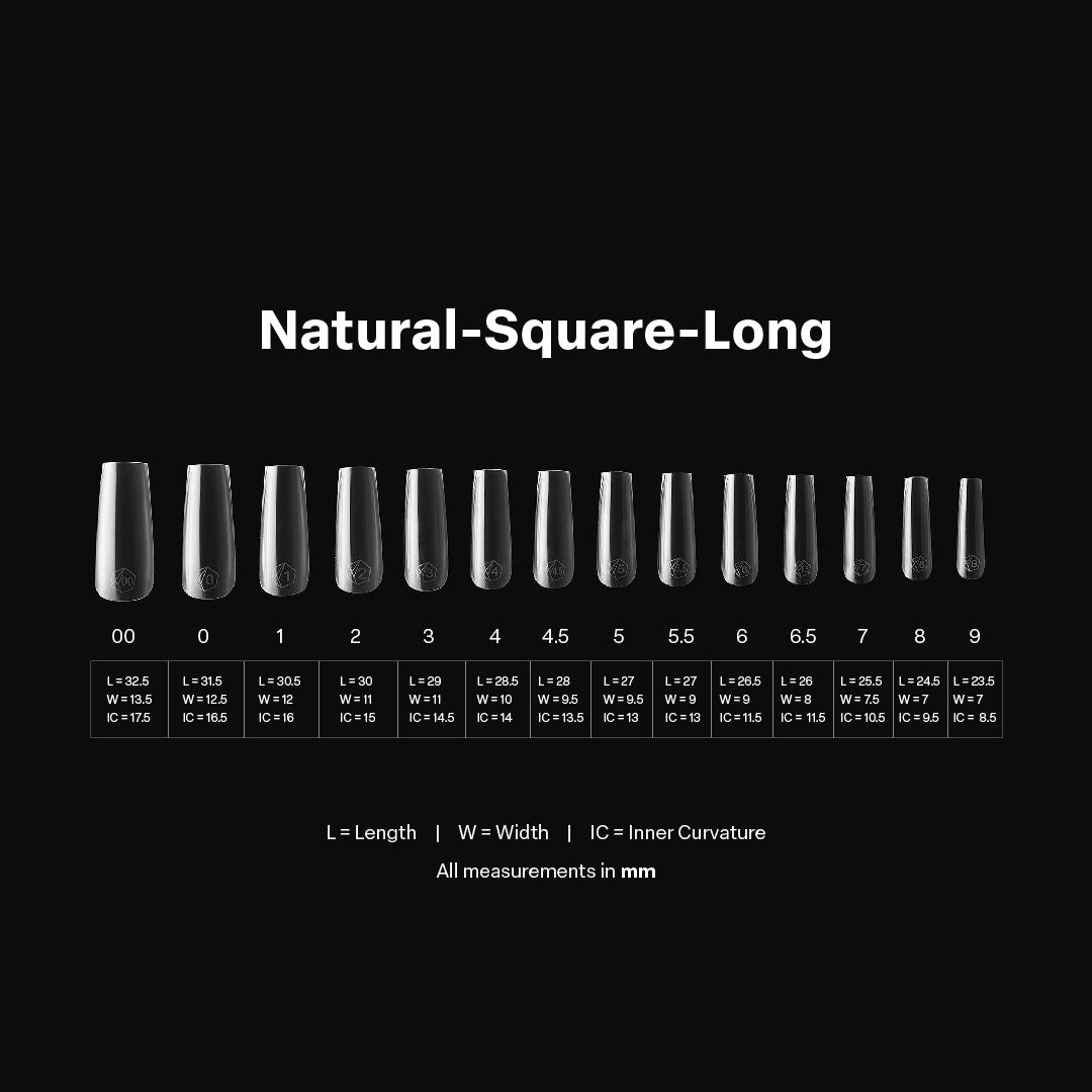 Apres Gel-X Tip Box - Natural Square Long 500pcs