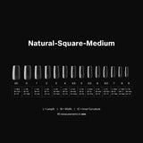 Apres Gel-X Tip Box - Natural Square Medium 500pcs