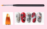 DL Professional Gel Nail Art 6 Piece Brush Set - Design Bristles Nail Art Brush - Mk Beauty Club