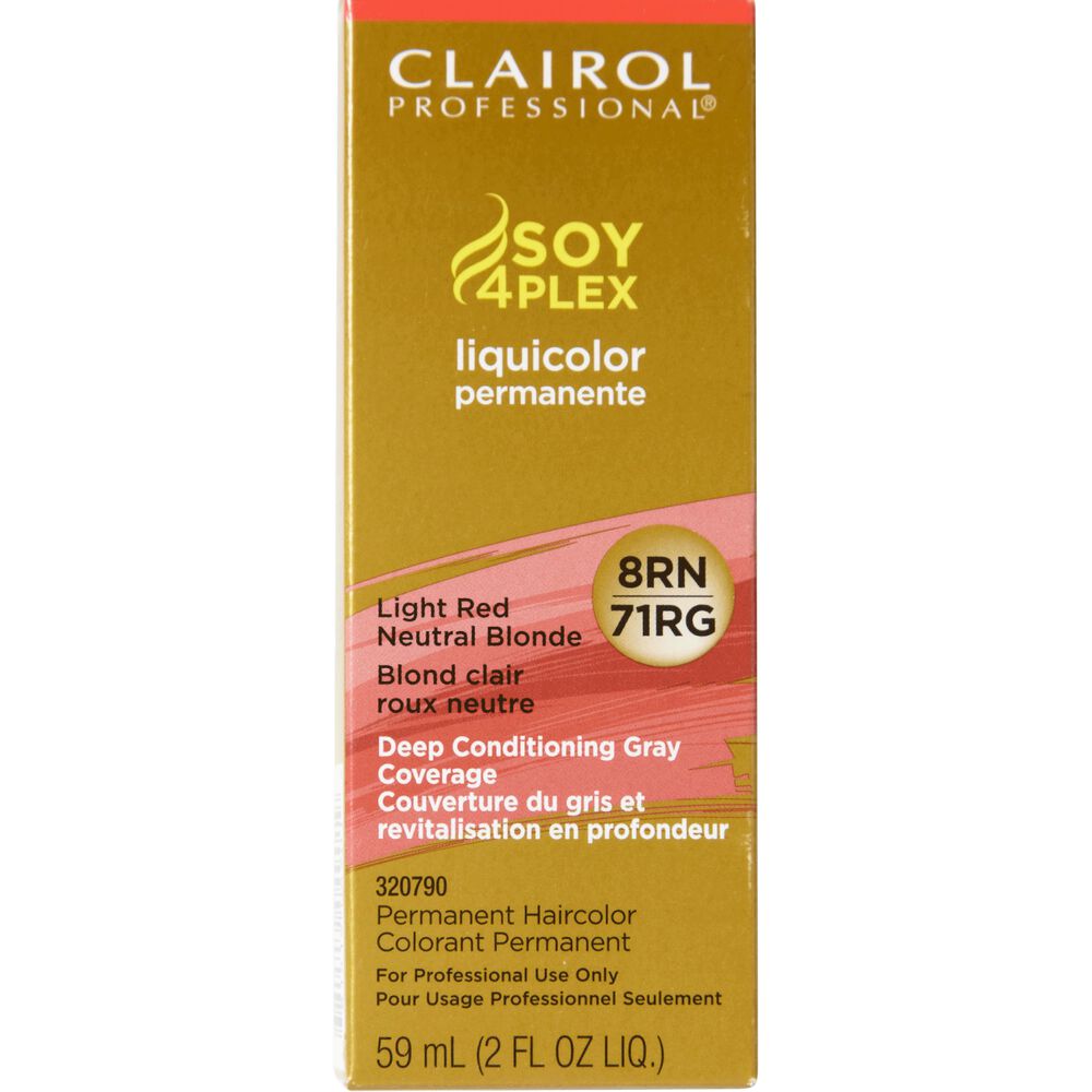 Clairol Pro Soy4PLEX #8RN/71RG Light Red Neutral Blonde