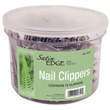 Satin Edge Small Nail Clippers Curved Bucket 72ct #2072