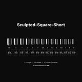 Apres Gel-X Tip Box - Sculpted Square Short 500pcs