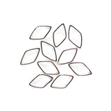 Fuschia Nail Art - Flat Oval Outline - Silver